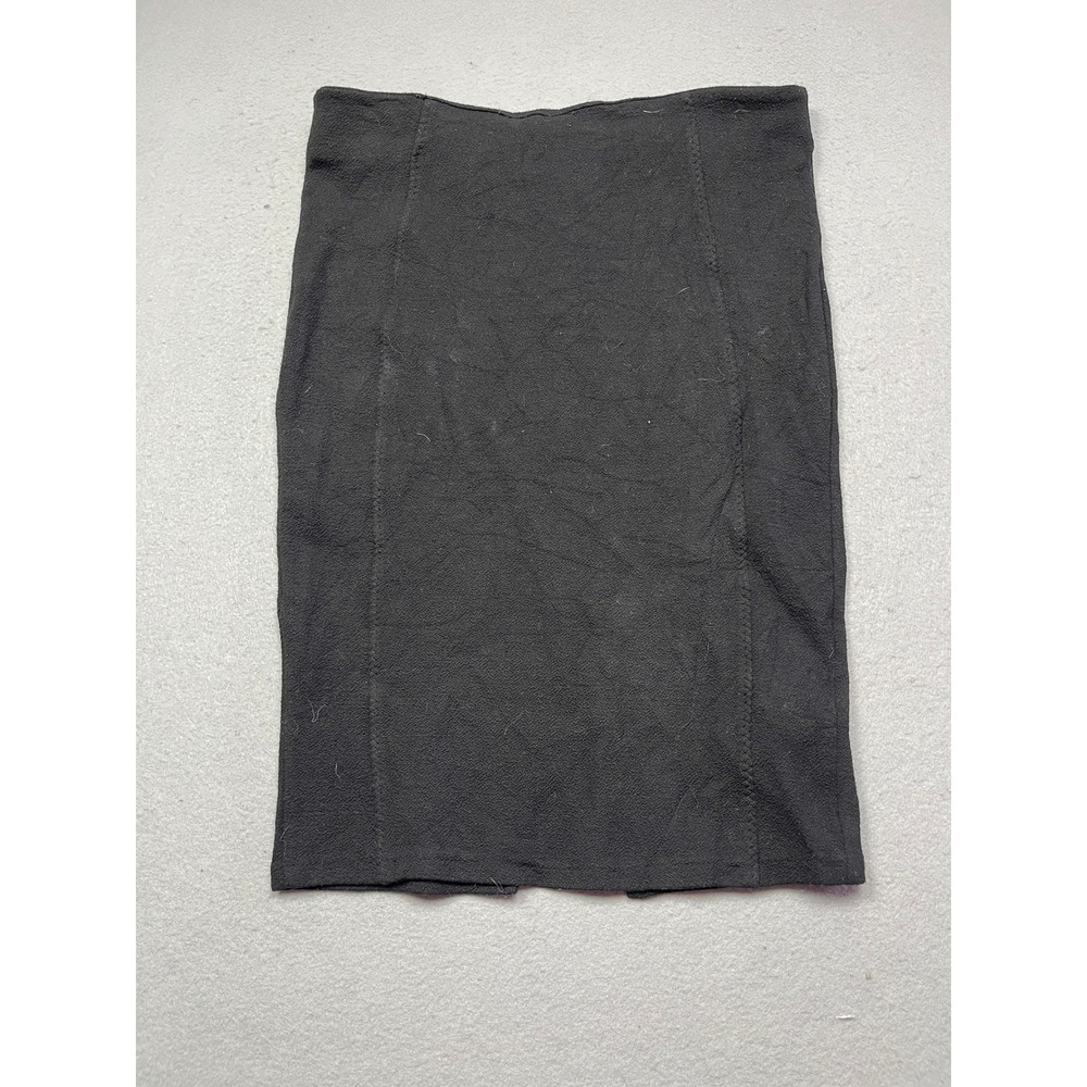 Zara W&B Collection Skirt Crepe Black Medium Womens
